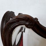 Screen carved wood glass beveled