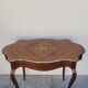 Napoleon III violin-shaped middle desk table 19th in marquetry