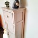 Antique tall cabinet painted white