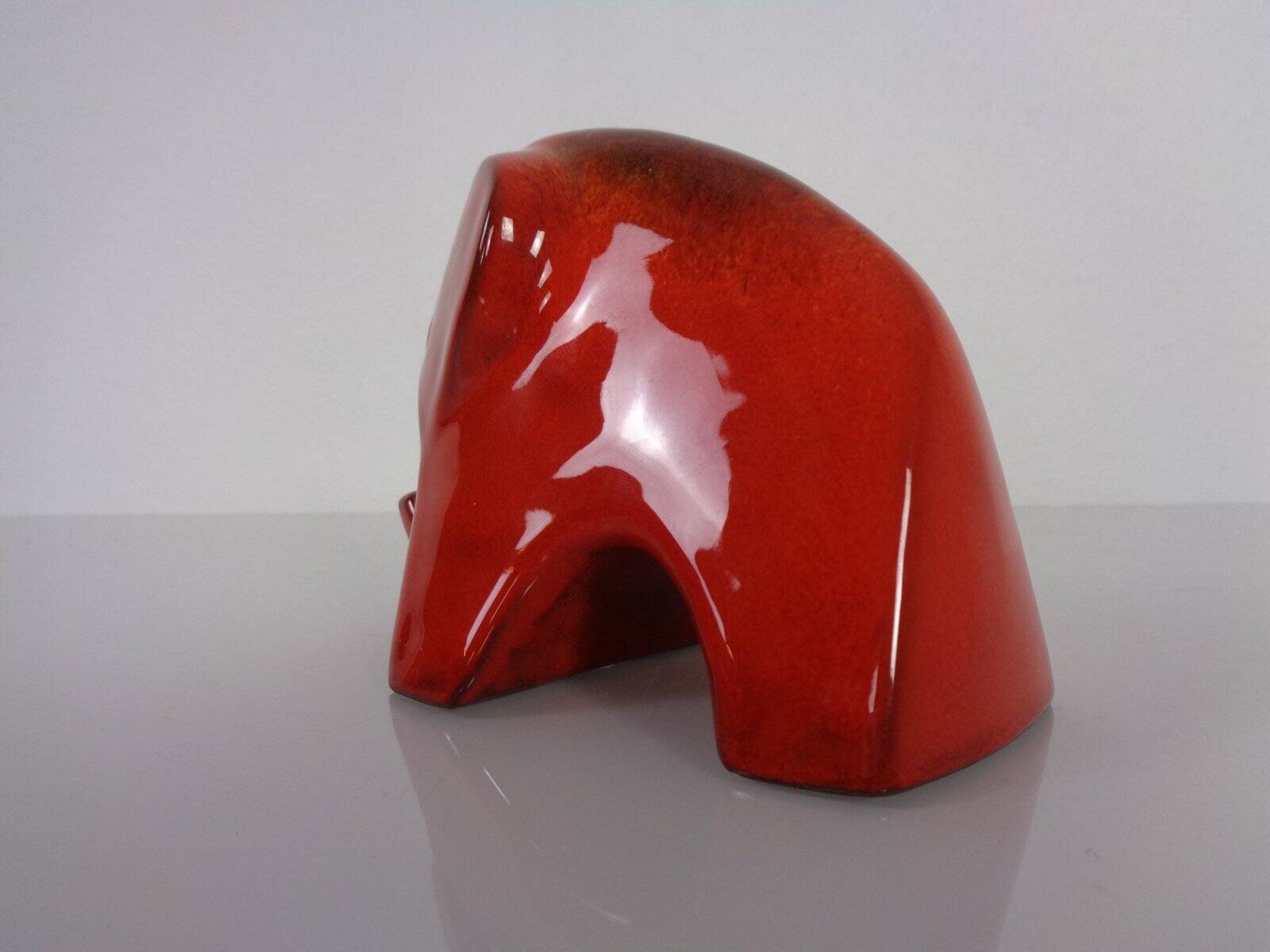 Majolica Ceramic Elephant, 1960s