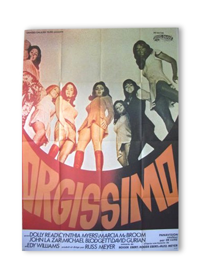 Vintage movie poster old 1975.Orgissimo Russ meyer 120 x 160 cm