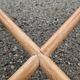 Set of 4 solid organic chairs