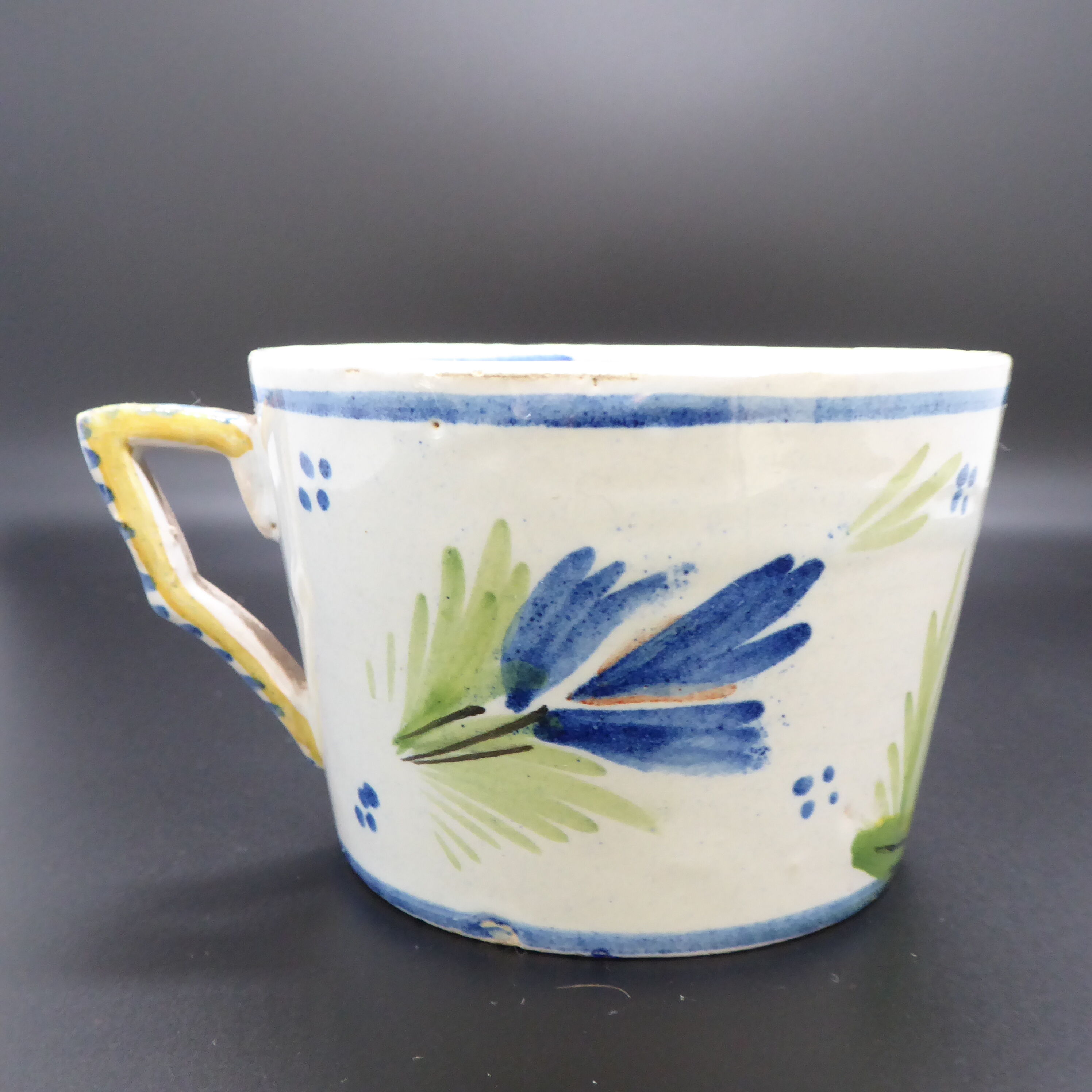 Quimper earthenware cup
