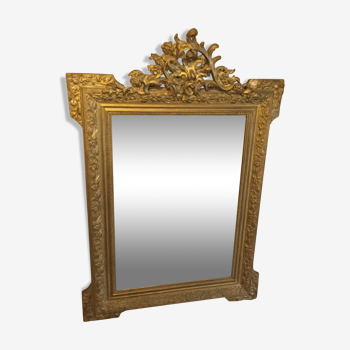 Golden rectangular mirror - 160x77cm