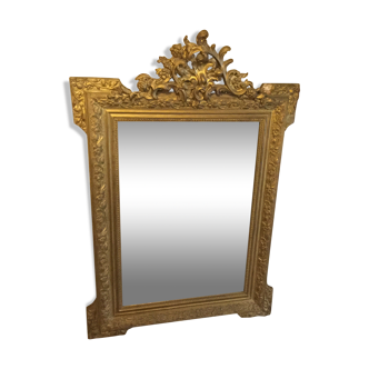 Golden rectangular mirror - 160x77cm