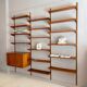 Large modular teak wall system by Kai Kristiansen, Denmark, 1960s