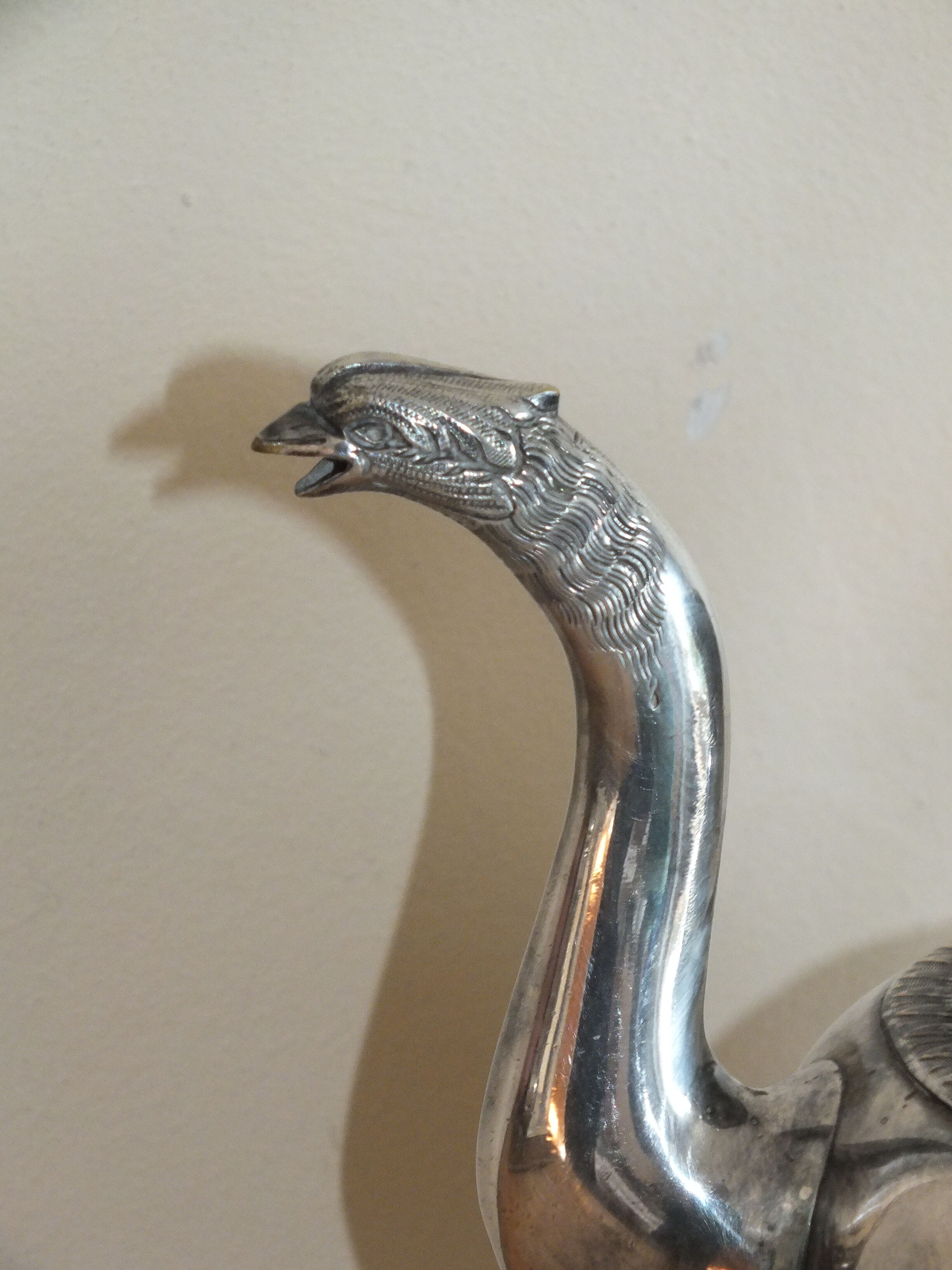 Coffee service 3 pieces old empire style in silver metal