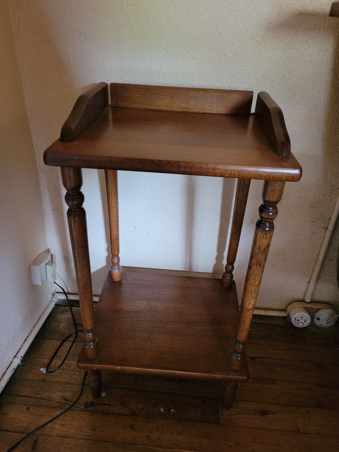 Wooden bedside table