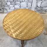 Rattan and wicker table