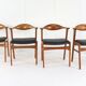 Set of 4 Erik Kirkegaard Hong stolefabrik chairs vintage model 49