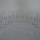 10 Louis Philippe flutes elegant old blown glasses bulled