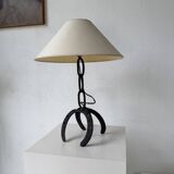 Brutalist 1950s "chain" table lamp
