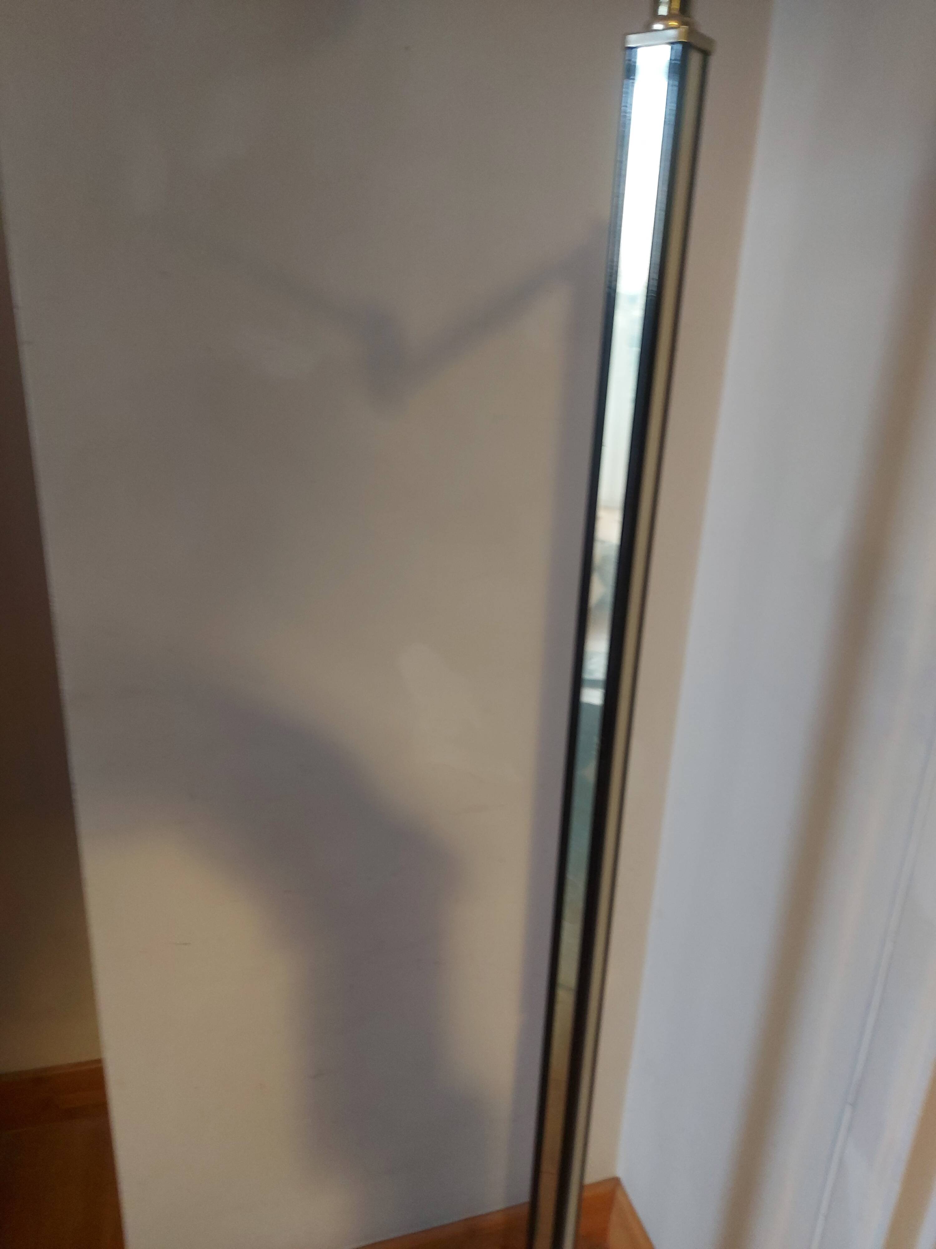 Vintage reading floor lamp in gold metal