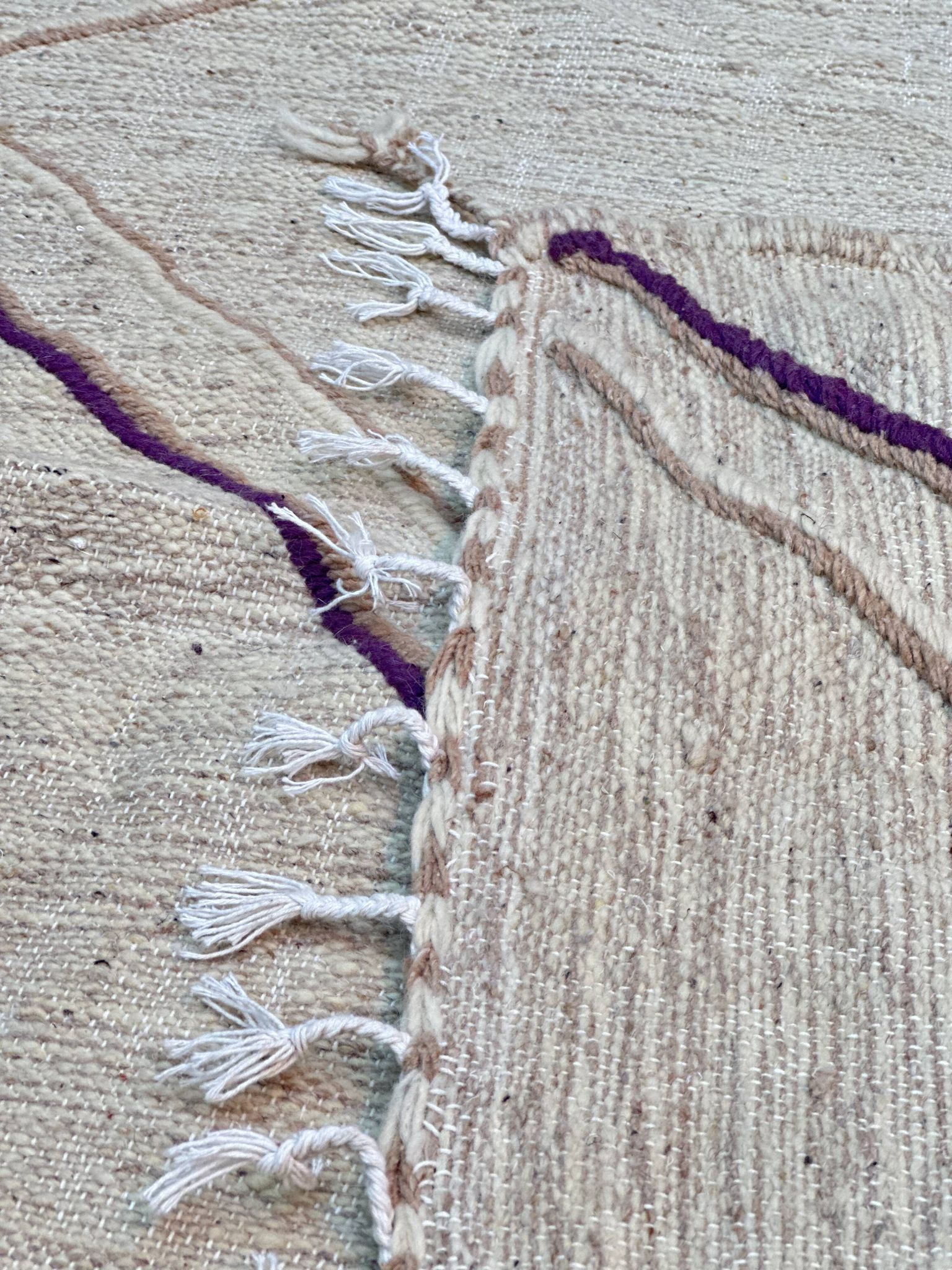 Tapis marocain en laine tissé à la main – Kilim berbère, décoration bohème
