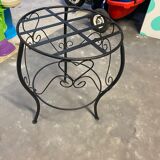 Small wrought iron pedestal table