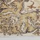 Vintage Turkish rug in beige and brown with floral medallion, 192 × 294 cm