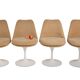 Set of 8 "Tulip" chairs by Eero Saarinen for Knoll, 1970s.