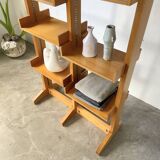 Bookcase on solid beech legs from the 80s
