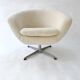 Swivel shell armchair, star legs Denmark 1960/1970