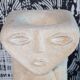 Antropomorphic lamp signed Albert Tormos in Gard stone
