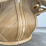 Vivai del sud “flower” rattan coffee table