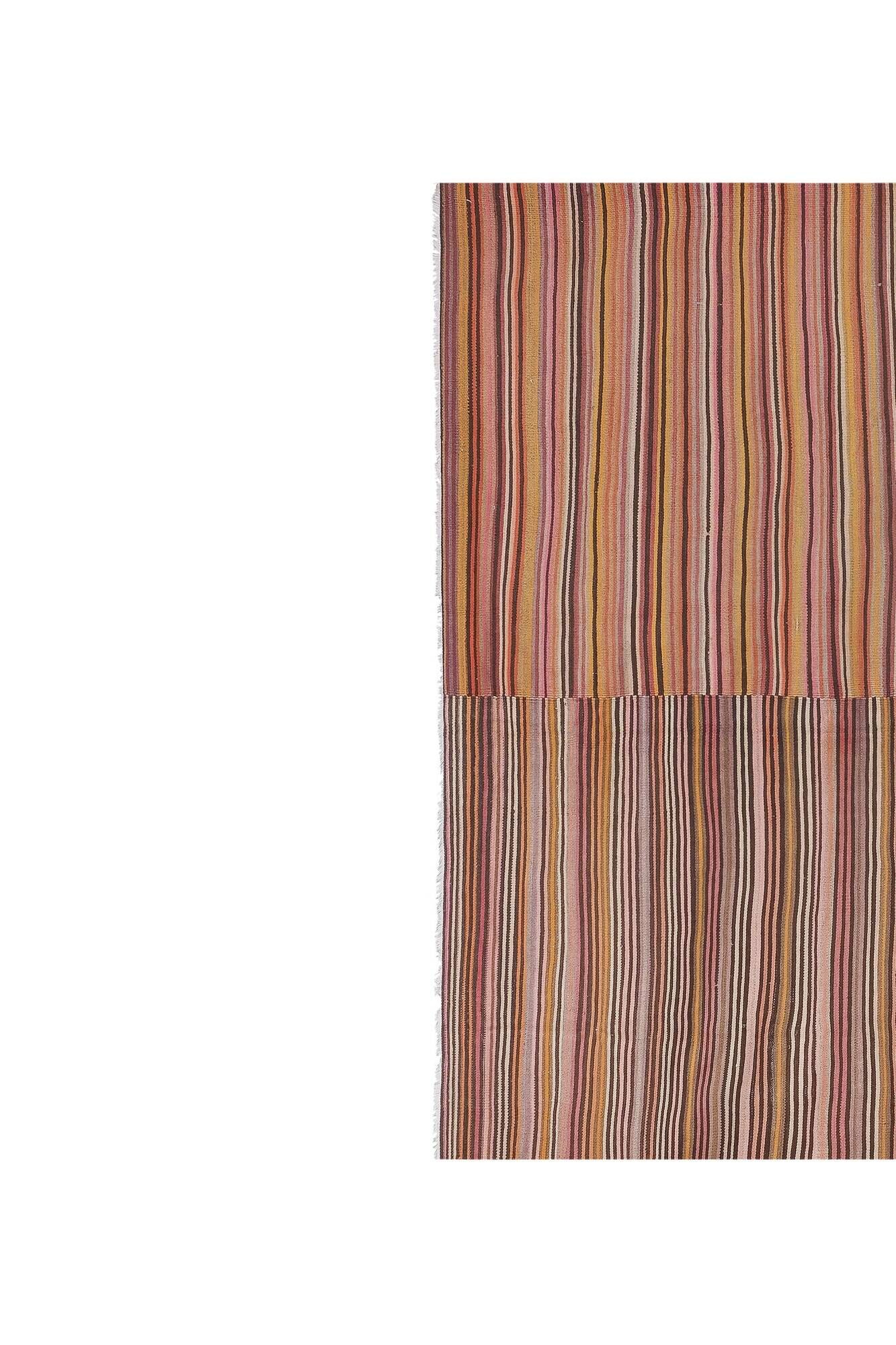 Vintage Turkish kilim handwoven 285x302 cm