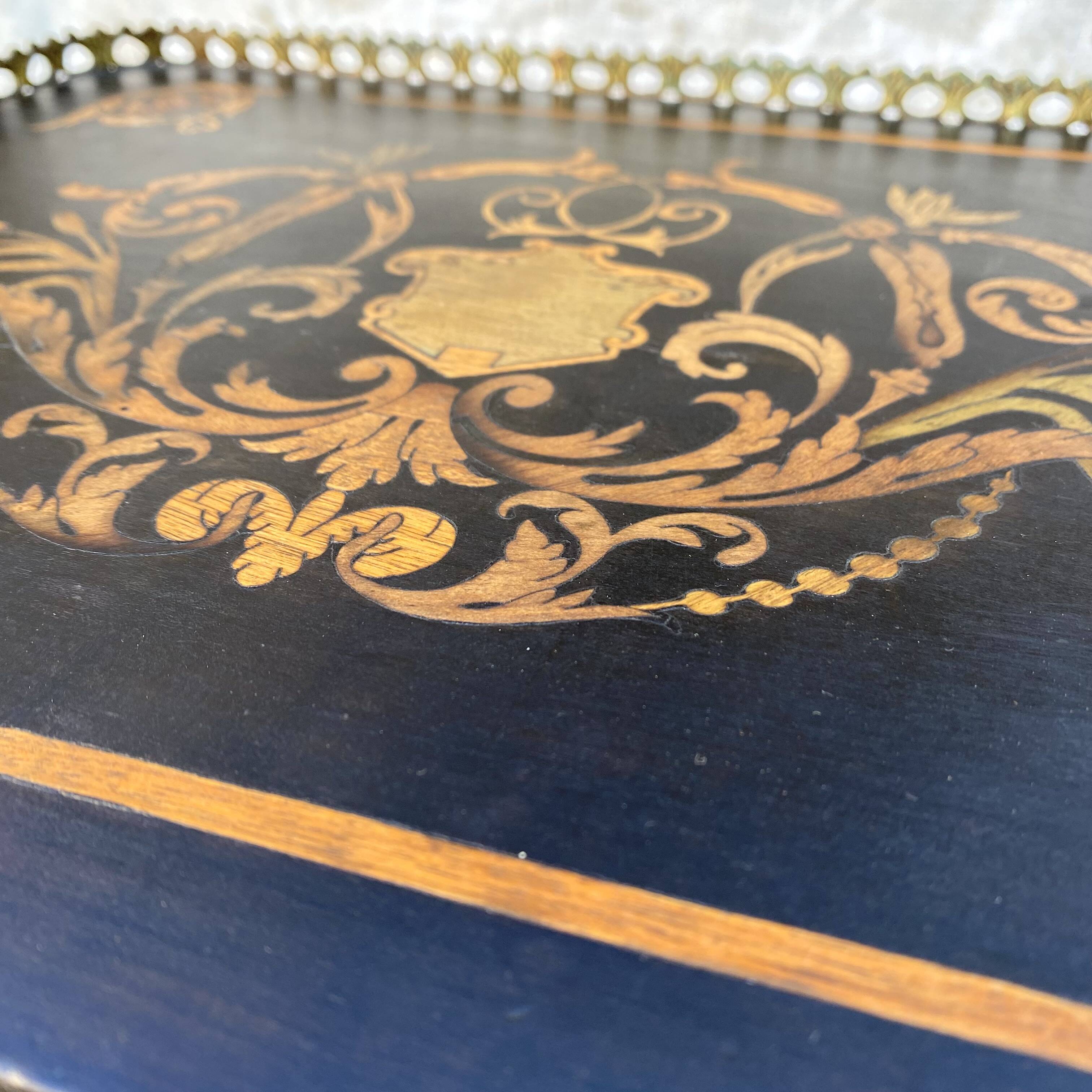 Side table, Napoleon III side table, marquetry