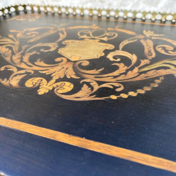 Table d'appoint , sellette Napoléeon III , marqueterie