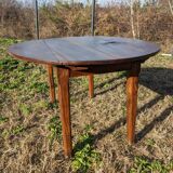 Oval solid walnut farmhouse table
