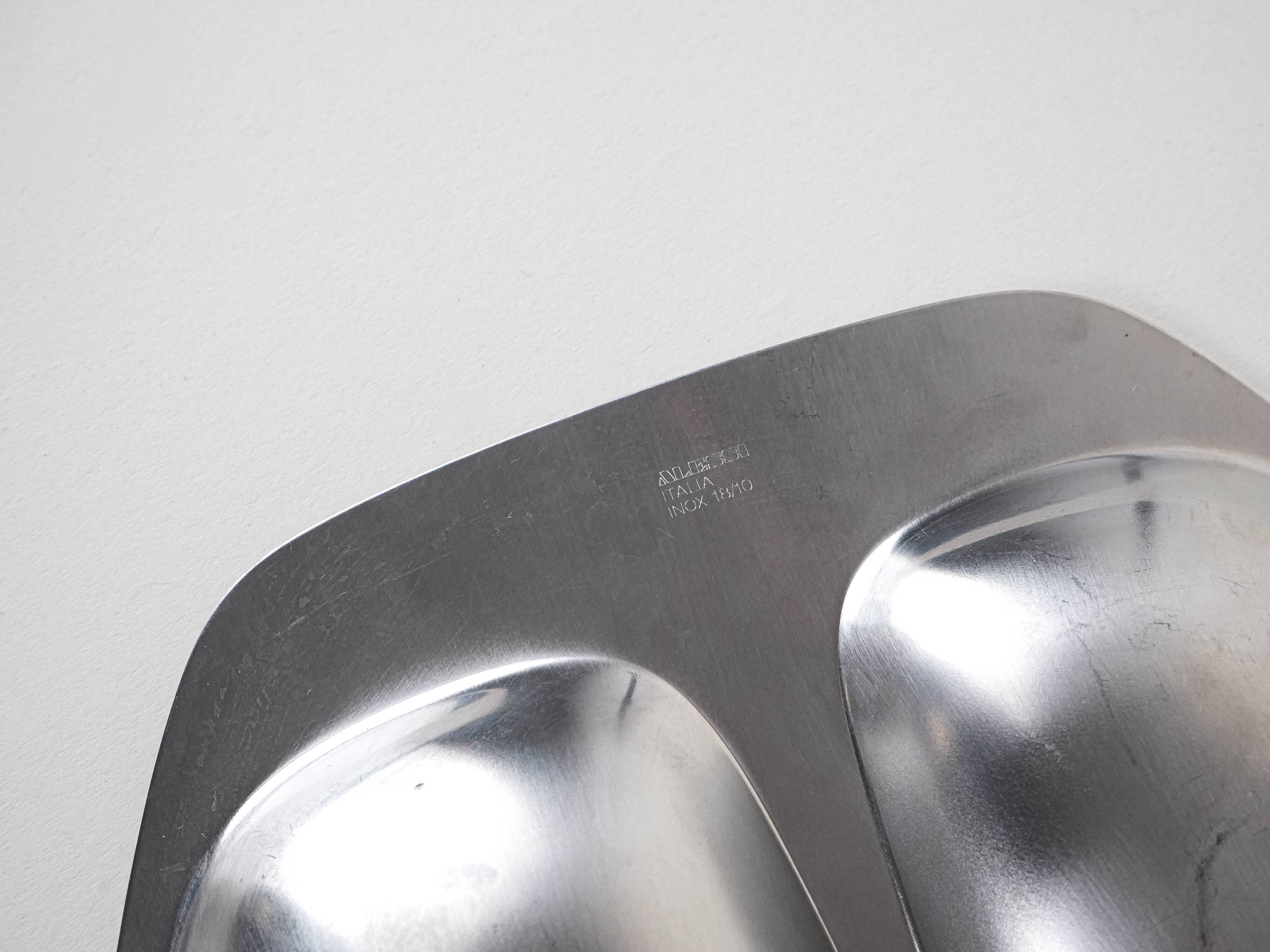 Plateau d'apéritif, design italien, années 1970, fabriqué par Alessi