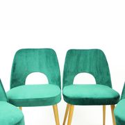 Dining Chairs By Oswald Haerdtl In Velvet For Ton, Czechoslovakia 1950s, Set Of 4