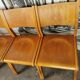 Lot de 6 chaises de théâtre en bois blond