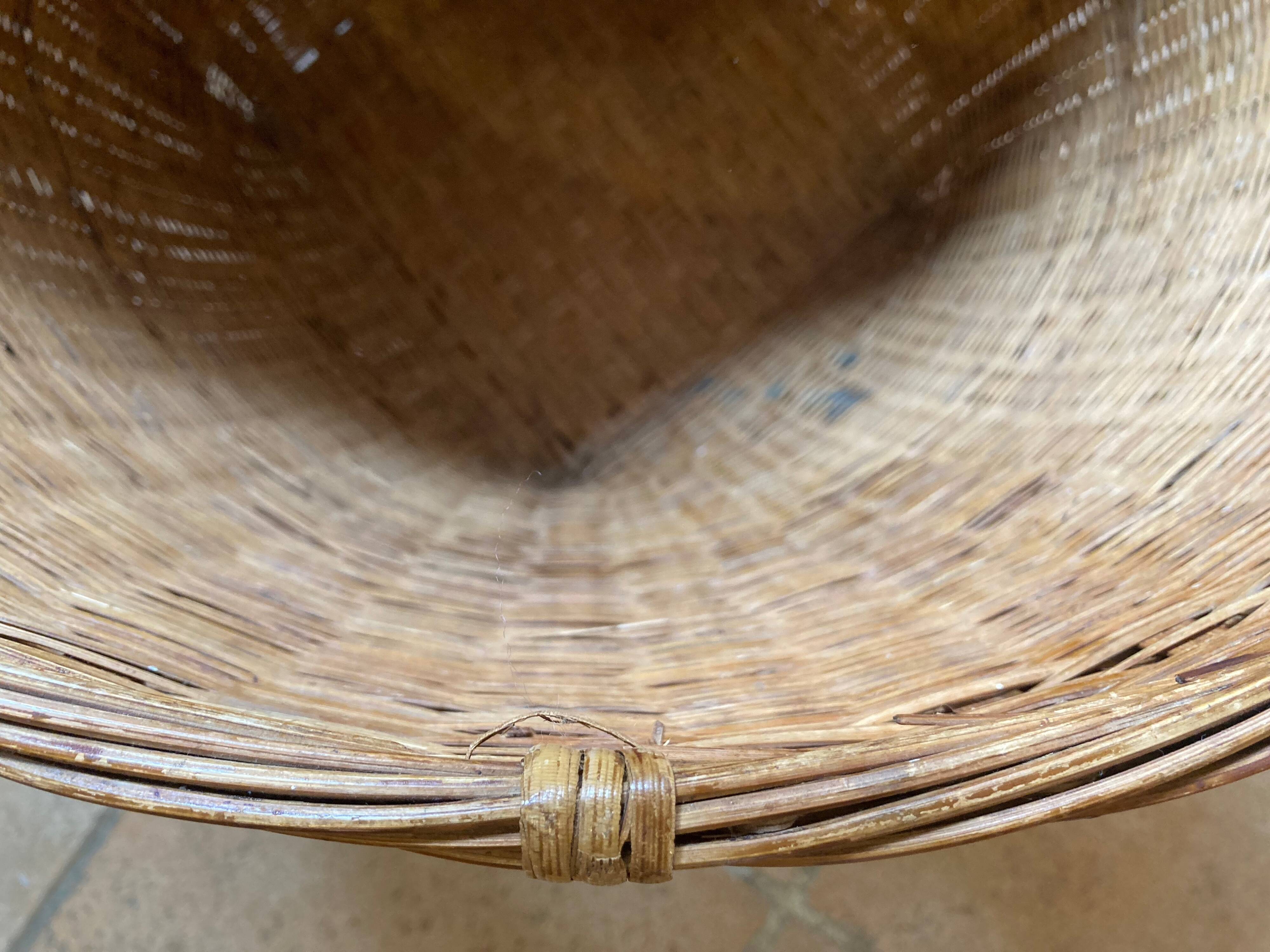 Rattan and wicker basket