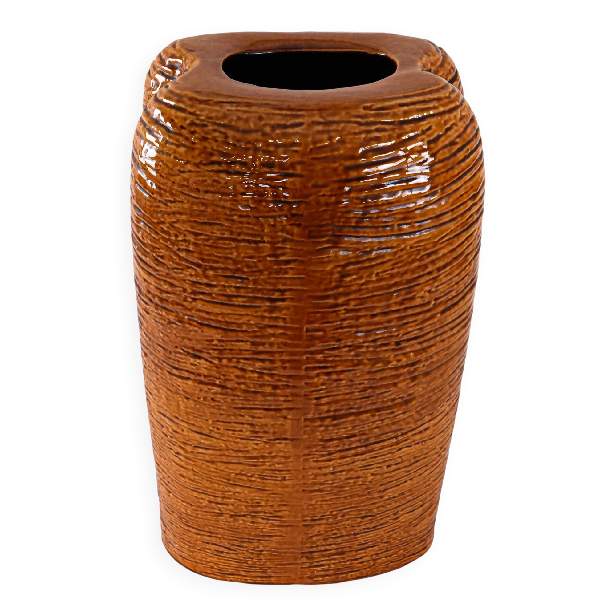 Stoneware vase, West Germany, 1970s, manufactured by Carstens Tönnieshof