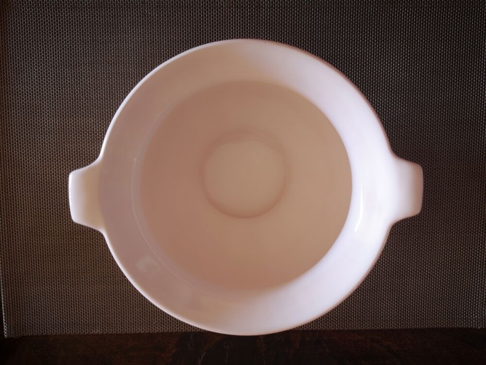 Pot / cover pot in glazed white ceramic - 1950s