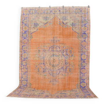 Tapis turc Oushak noué à la main sku2312