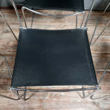 Series of 6 postmodern stackable chair chairs 1970