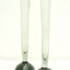 Set of 2 bubbled blown glass vases