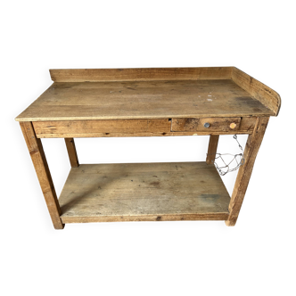 Raw wood workbench