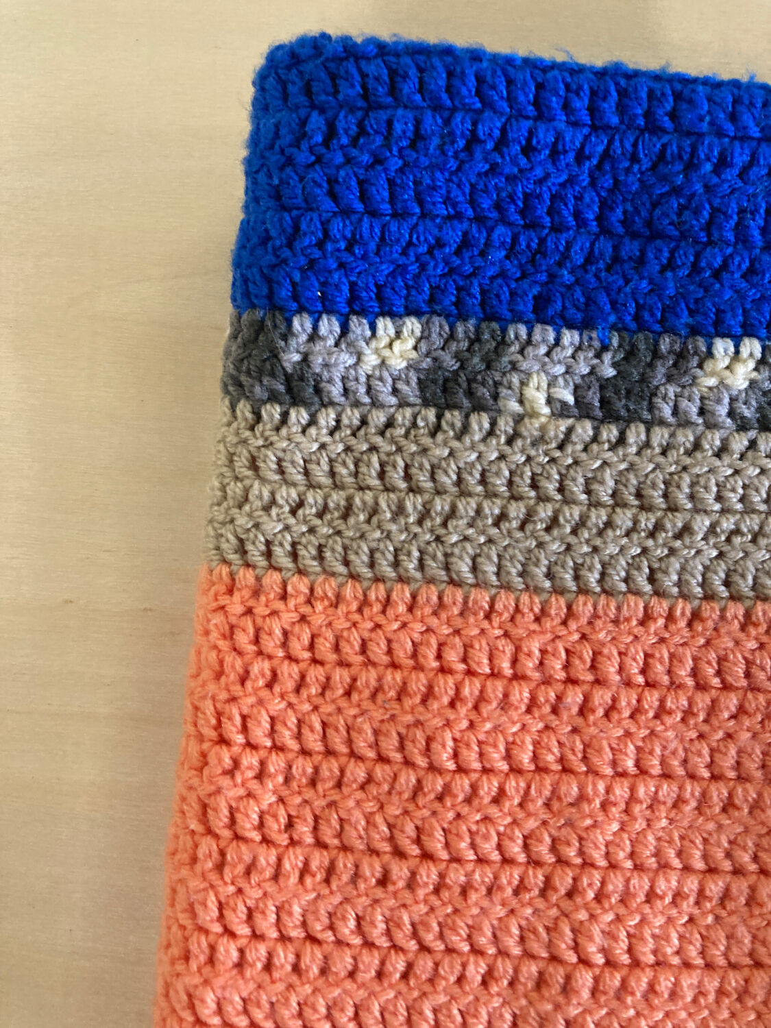 Plaid patchwork wool vintage blanket