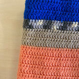 Plaid patchwork wool vintage blanket