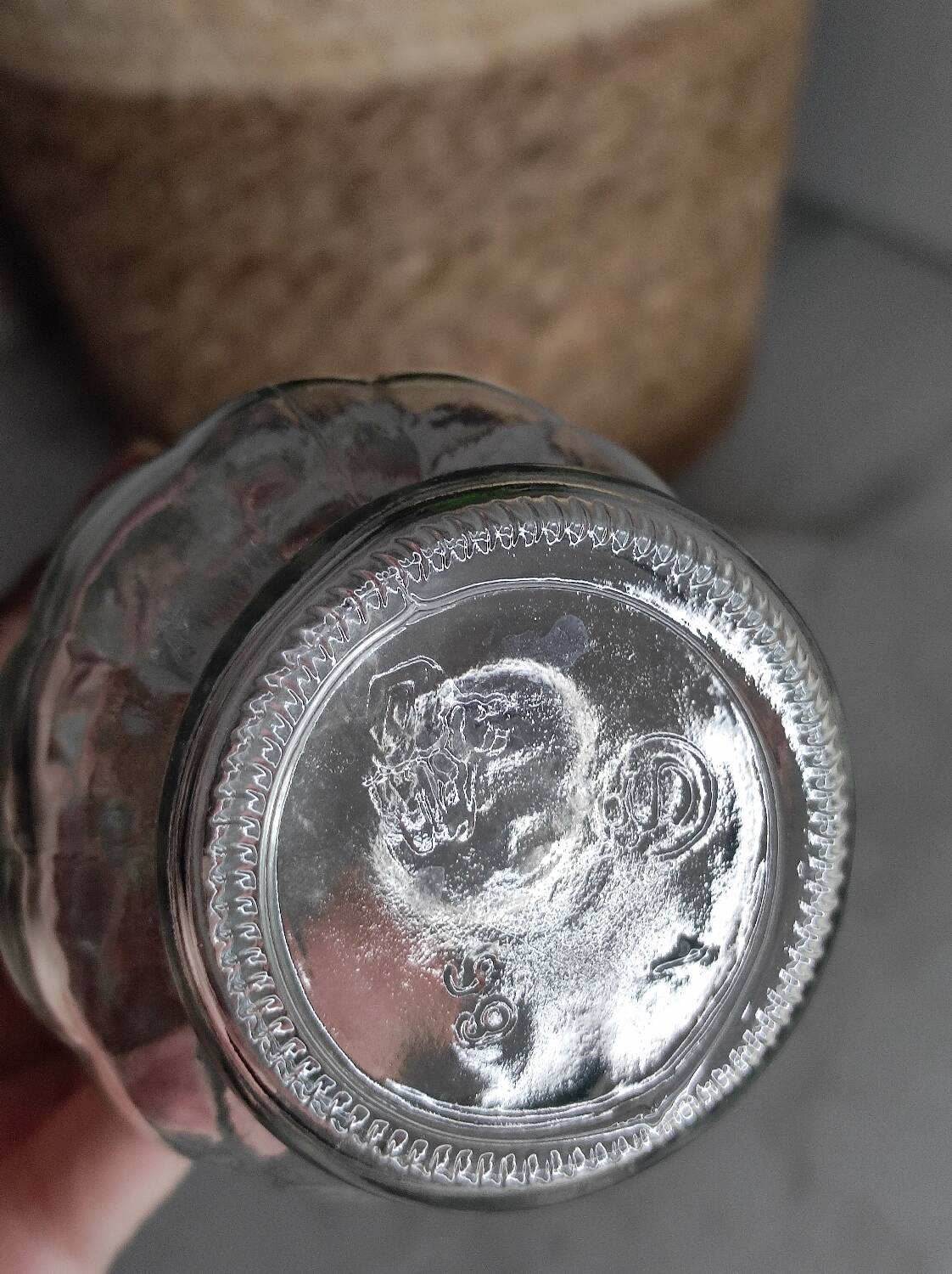 Pressed glass soliflore vase