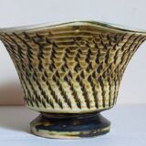 Ceramic planter with vintage scarifications from the 1950s