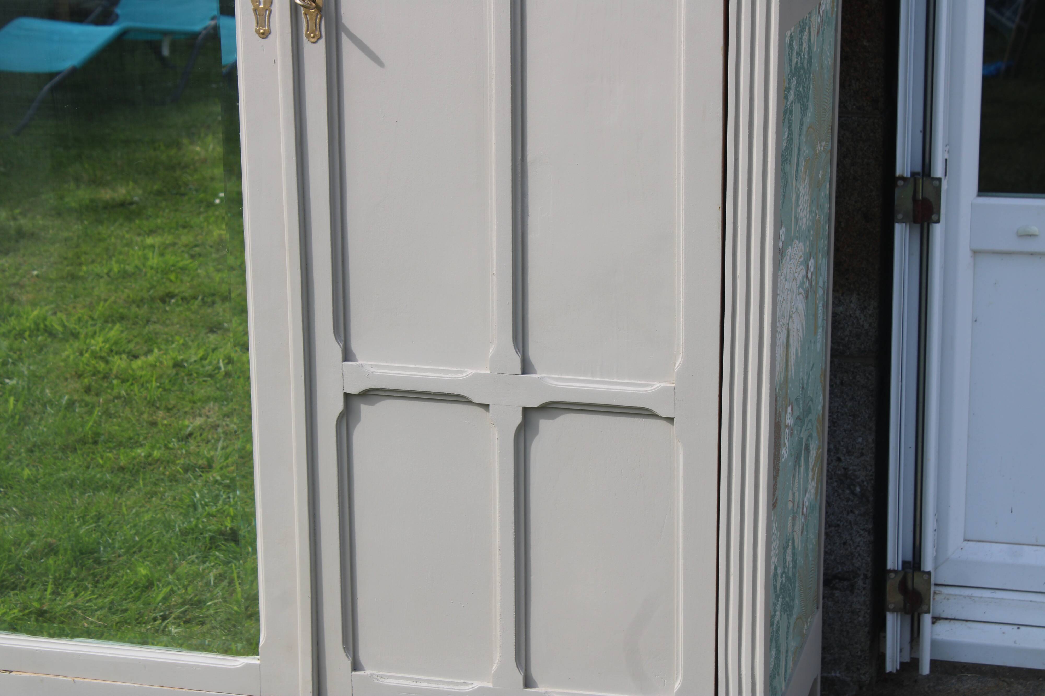 Vintage upholstered Parisian wardrobe