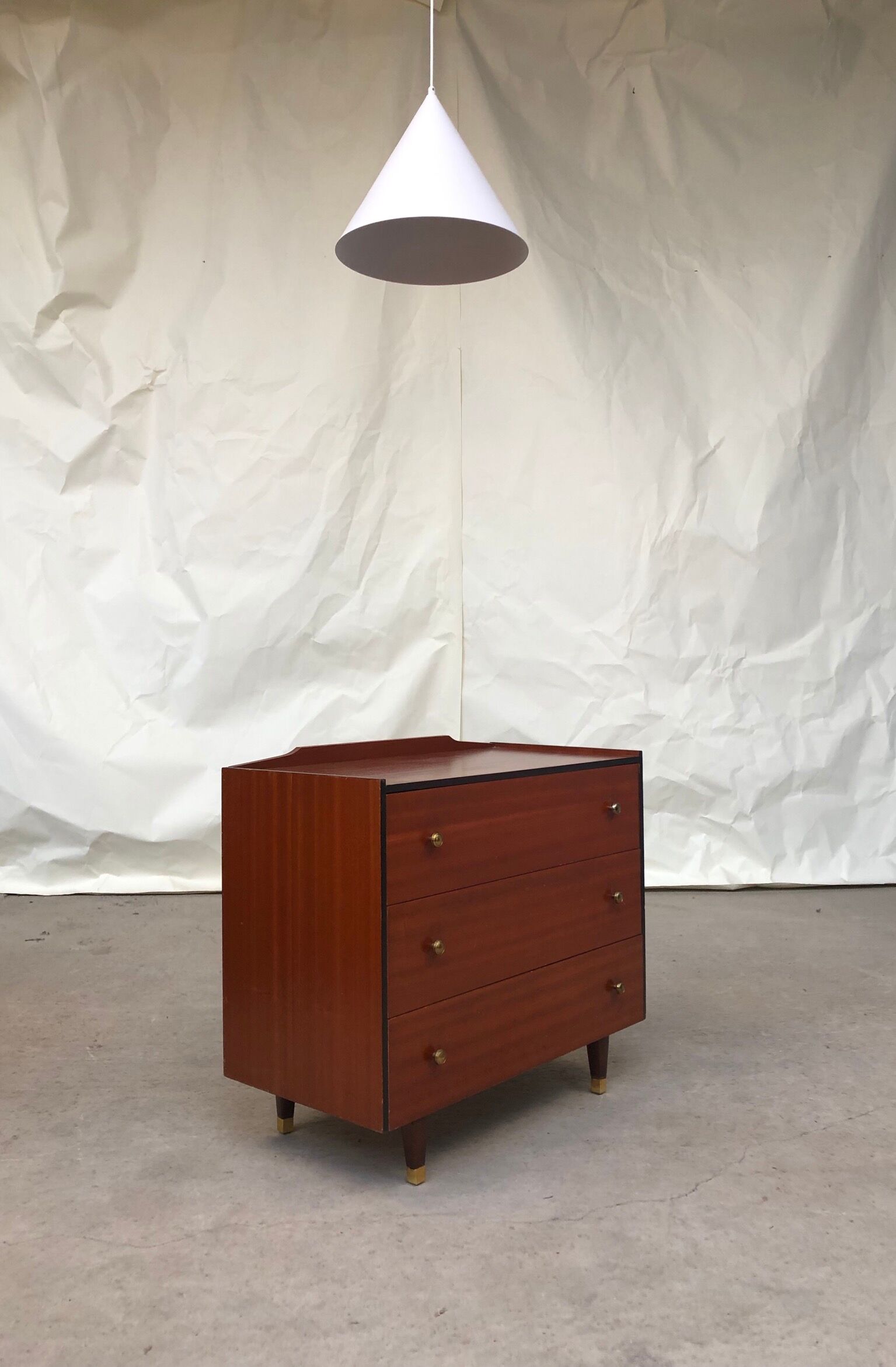 Vtg Mid Century Small Chest Drawers Retro Sideboard Danish Sandi Teak Style