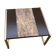 Table basse en liège, bois et acier doré