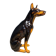 Vintage ceramic sculpture of a Doberman, 1960s