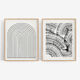 Pair of giclee prints, abstract wall art set of two, 50x70cm
