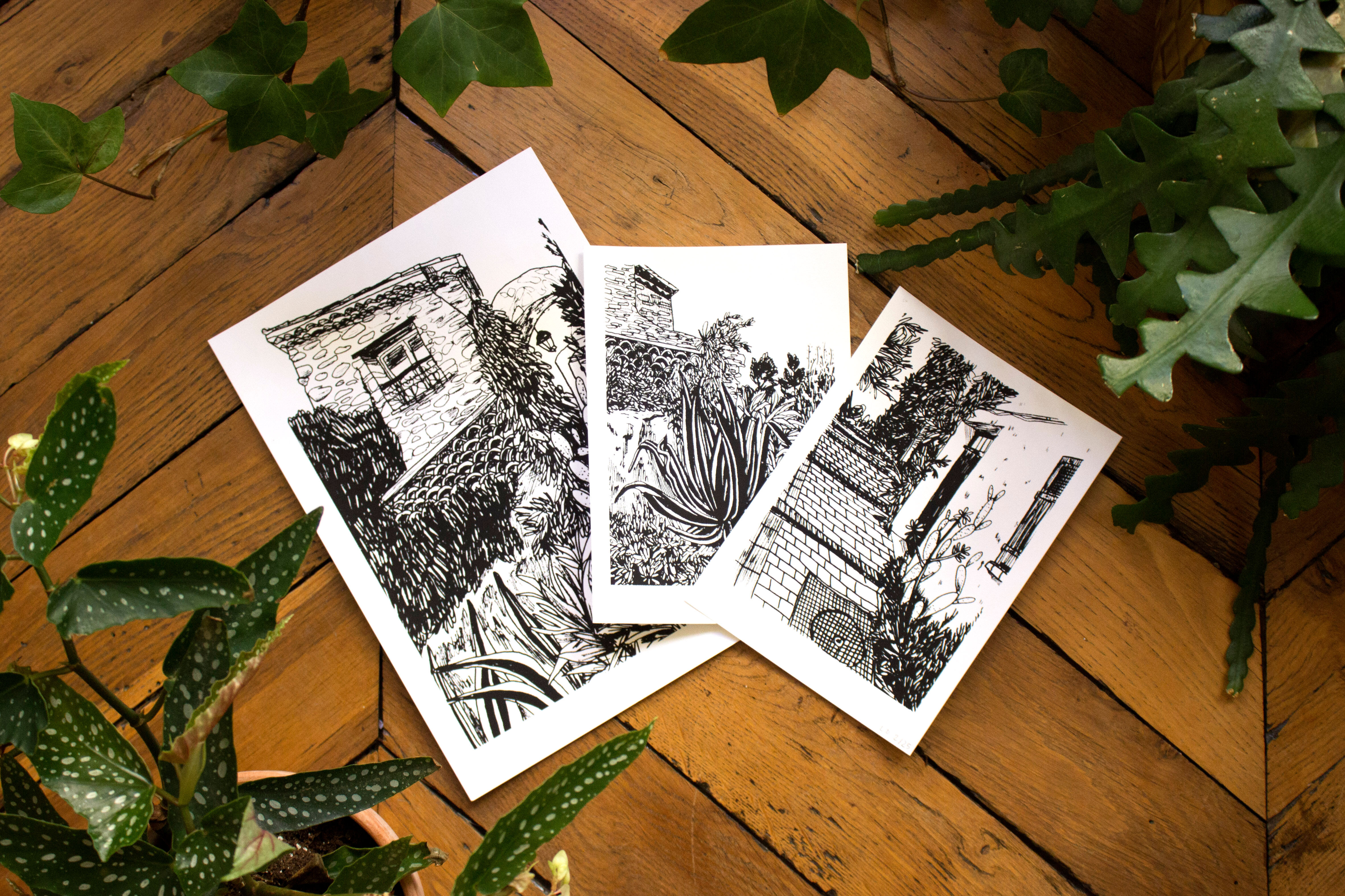 Lot of 3 "Antibes" silkscreen prints