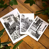 Lot of 3 "Antibes" silkscreen prints